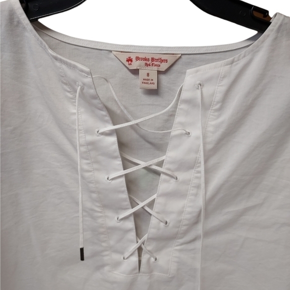 Brooks brother white size 8 blouse - Picture 4 of 7